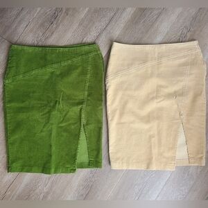 Set Of 2 United Colors Of Benetton Corduroy Skirts Sz 38